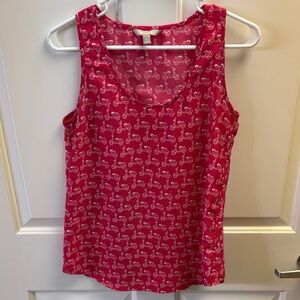 Banana Republic Pink Patterned Tank Top
